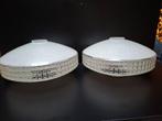 Lampenkappen Jaren'60, Huis en Inrichting, Lampen | Lampenkappen, Gebruikt, 25 tot 50 cm, Wit, Rond