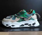 Chunky leren sneakers groen/ecru, Kleding | Dames, Schoenen, DWRS, Overige kleuren, Nieuw, Ophalen of Verzenden