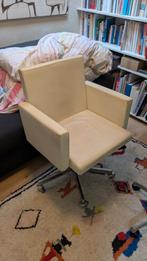 Lensvelt AVL office chair leather cream, Huis en Inrichting, Ophalen, Zo goed als nieuw, Bruin, Eén
