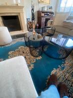 Salontafels 4x zwaart met glas plaat van Kare, Huizen en Kamers