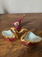 Porseleinen Zwanen & Vogel – Limoges – Handbeschilderd, Antiek en Kunst, Antiek | Porselein, Ophalen of Verzenden