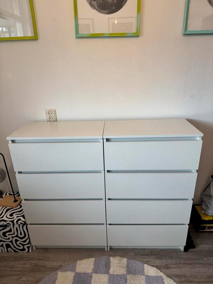 Witte Ladenkast - Praktisch en Stijlvol!, Huis en Inrichting, Kasten | Dressoirs, Gebruikt, 100 tot 150 cm, 25 tot 50 cm, Met lade(s)