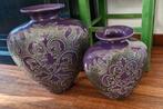 Paarse decoratieve vazen set Todo Mundo, Huis en Inrichting, Gebruikt, Overige kleuren, Aardewerk of Porselein, Ophalen of Verzenden