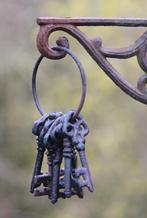 gietijzeren sleutelbos met 7 sleuteltjes bruin SB308, Robanjer, Nieuw, Ophalen of Verzenden, Info@robanjer.nl