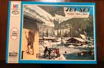 Vintage puzzel MB 1500 stukjes Winterlandschap, Ophalen, 500 t/m 1500 stukjes, Zo goed als nieuw