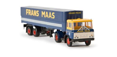 1:87 DAF 2600 Frans Maas oplegger huif Brekina € 20, Hobby en Vrije tijd, Modelauto's | 1:87, Nieuw, Bus of Vrachtwagen, Brekina