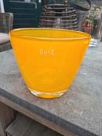 Dutz vaas geel, Geel, Ophalen of Verzenden, Minder dan 50 cm, Glas