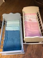 Poppenbed hout, wit, 80 cm lang, Kinderen en Baby's, Speelgoed | Poppen, Ophalen, Gebruikt, Babypop
