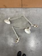 Vintage Waso Ledu anglepoise lampen licht grijs, Ophalen of Verzenden, Gebruikt