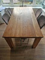 Teakhouten Eettafel met 4 Stoelen, Gebruikt, Teakhout, 150 tot 200 cm, Vier personen