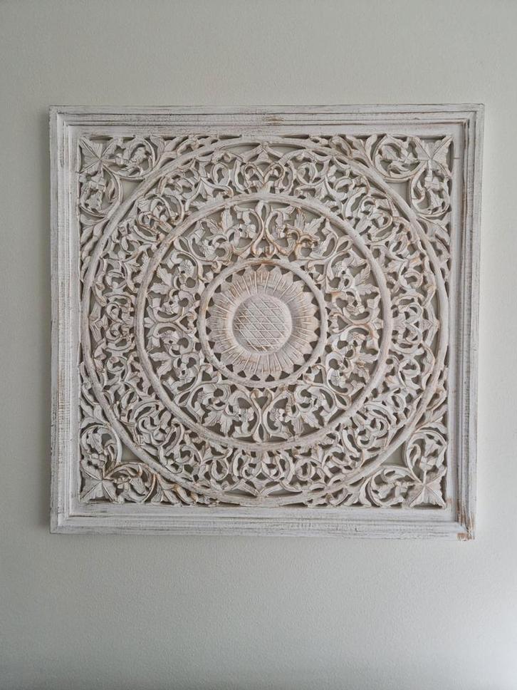 Houten Wanddecoratie - Prachtig Handgesneden Paneel, Huis en Inrichting, Woonaccessoires | Wanddecoraties, Ophalen