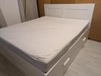 IKEA Brimnes Bed 180x200 - Tweepersoonsbed, Ophalen, Gebruikt, Wit, Tweepersoons