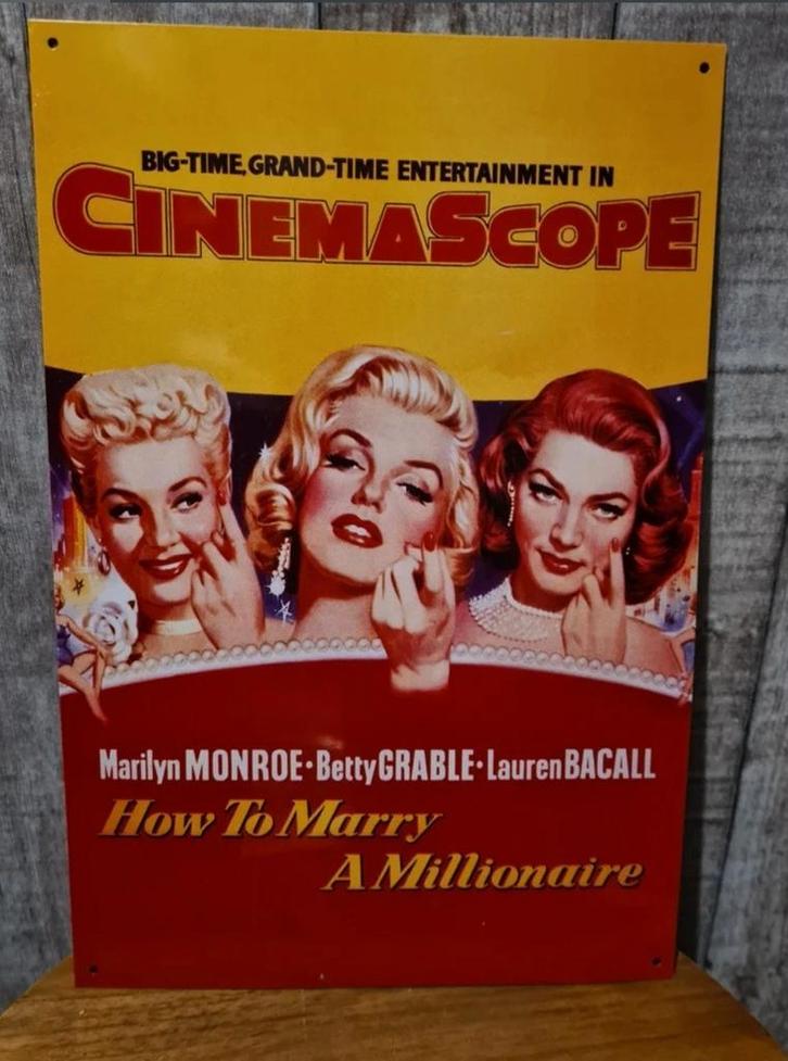 Cinemascope Marilyn Monroe reclamebord, Verzamelen, Merken en Reclamevoorwerpen, Nieuw, Reclamebord, Ophalen of Verzenden