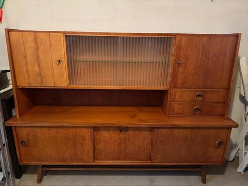 Vintage highboard Deens design jaren ‘50 ‘60, Huis en Inrichting, Kasten | Wandmeubels, Gebruikt, Minder dan 100 cm, Minder dan 150 cm