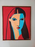 Schilderij 50x60cm acryl gesigneerd nu in lijst, Antiek en Kunst, Ophalen