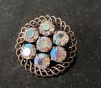 Vintage 1950 kleine broche met auro borealis kristallen, Sieraden, Tassen en Uiterlijk, Broches, Ophalen of Verzenden, Zo goed als nieuw