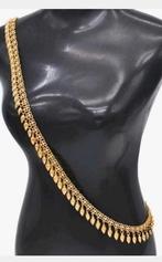 Goudekleurige body chain 205 cm, Sieraden, Tassen en Uiterlijk, Kettingen, Ophalen of Verzenden, Gebruikt, Goud, Overige materialen