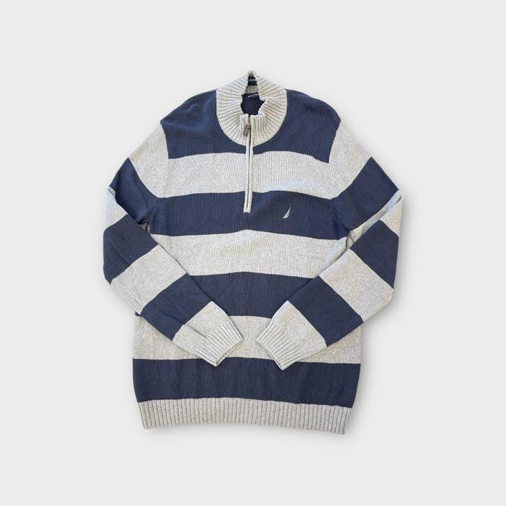 Nautica heren zip up trui maat L, Kleding | Heren, Truien en Vesten, Gedragen, Maat 52/54 (L), Grijs, Ophalen of Verzenden