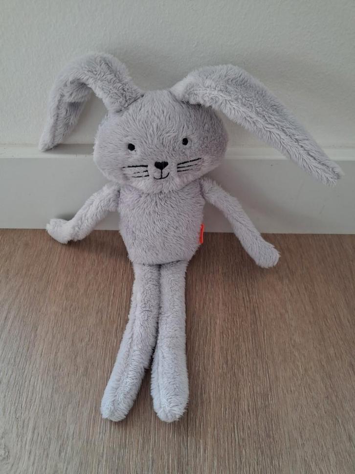 Knuffel konijn Hema grijs lichtgrijs lange oren L165, Kinderen en Baby's, Speelgoed | Knuffels en Pluche, Zo goed als nieuw, Konijn