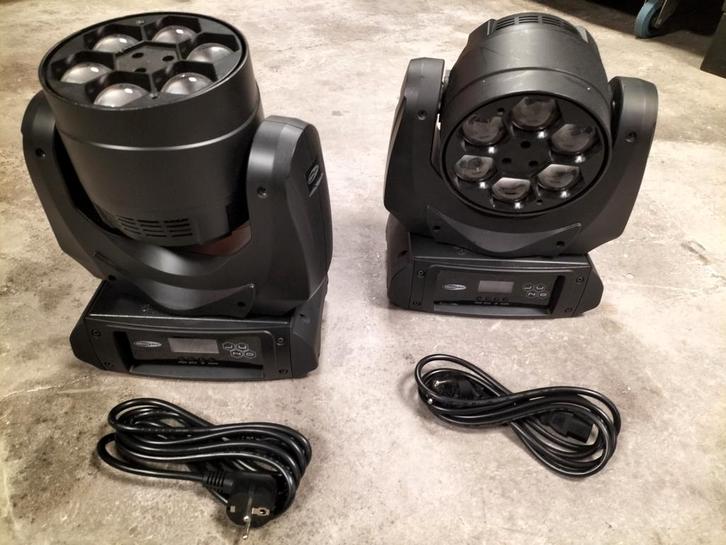 Showtec Juno Moving Heads 1+1, Muziek en Instrumenten, Licht en Laser, Gebruikt, Licht, Geluidgestuurd, Kleur, Stroboscoopeffect