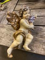 Antieke Engel met Viool, Antiek en Kunst, Ophalen of Verzenden