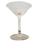 Vintage cocktail / Martini glas mooi geetst patroon 0305, Glas, Overige stijlen, Glas of Glazen, Gebruikt