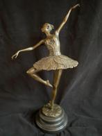 Bronzen ballerina E.Degas fraai gedetailleerd zuiver brons, Ophalen of Verzenden