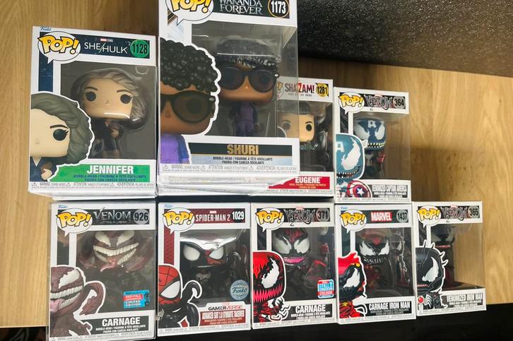 Funko Pop Venom, Carnage etc evt ruilen tegen pokemon produc, Hobby en Vrije tijd, Verzamelkaartspellen | Pokémon, Zo goed als nieuw