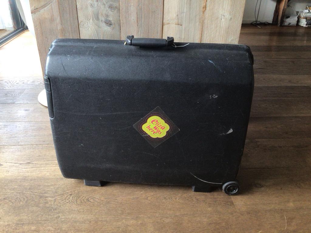 Samsonite Koffer - Donkerblauw - Twee Wielen, Sieraden, Tassen en Uiterlijk, Koffers, Ophalen, Gebruikt, Hard kunststof, Slot