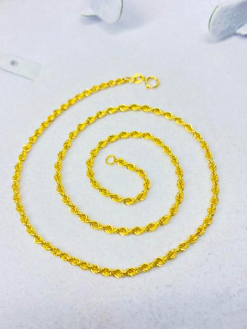 Gouden ketting - rope chain - 14 karaat, Sieraden, Tassen en Uiterlijk, Kettingen, Zo goed als nieuw, Goud, Ophalen of Verzenden