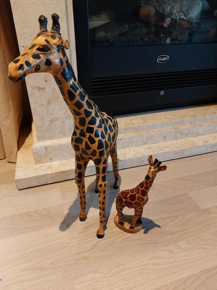 2 giraffe beelden, Verzamelen, Beelden en Beeldjes, Dier, Ophalen of Verzenden
