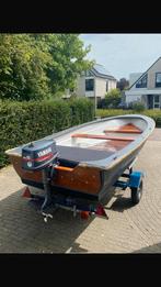 Te koop mooi vis/toerbootje,sloepje incl. motor en trailer, Watersport en Boten, Ophalen, Gebruikt, Tot 10 pk, 3 tot 6 meter