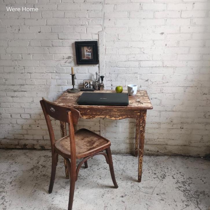 Brocant oud kleine tafel eettafel latopotafel werktafel eet, Antiek en Kunst, Antiek | Meubels | Tafels, Ophalen of Verzenden