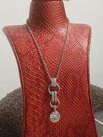 Vintage sieraad ketting met hanger ti sento Italië, Met hanger, Ophalen of Verzenden, Zo goed als nieuw, Zilver