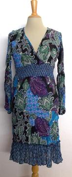 Leuk stretch batik look print jurkje! M, Kleding | Dames, Jurken, Maat 38/40 (M), Zo goed als nieuw, Knielengte, Verzenden