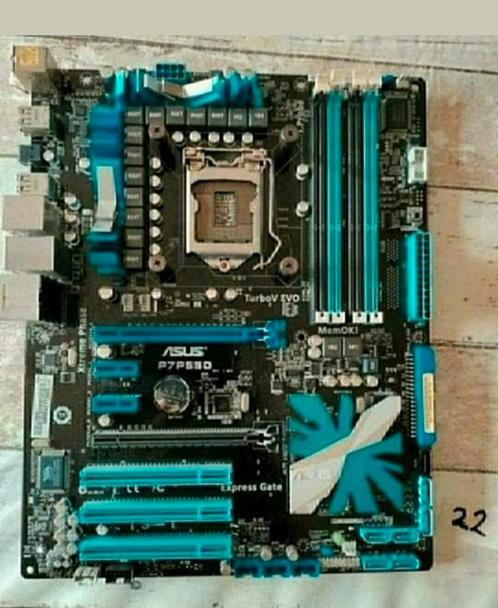 Moederbord,ASUS P7P55D,EVO,Turbo V,computer,22, Computers en Software, Moederborden, Zo goed als nieuw, Ophalen of Verzenden