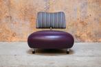 ZGANieuw paarse leren  Leolux Pallone design fauteuil, Metaal, Leolux, Leolux, Design