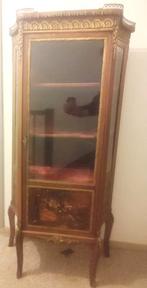 Oude franse vitrine kas met beschildering, Antiek en Kunst, Ophalen