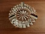 Fraaie ronde vintage asbak van kristal met metaal, Verzenden, Gebruikt, Asbak
