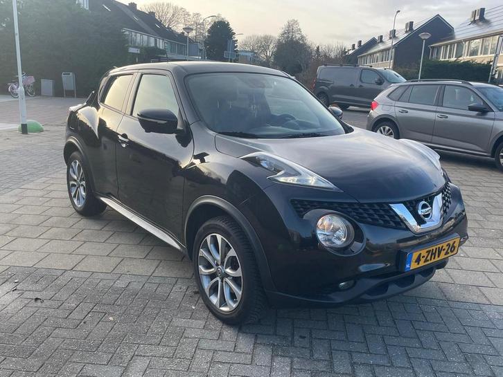 Nissan Juke 1.2 Dig-t 2015 Zwart, Auto's, Nissan, Particulier, Juke, 360° camera, Achteruitrijcamera, Airbags, Airconditioning