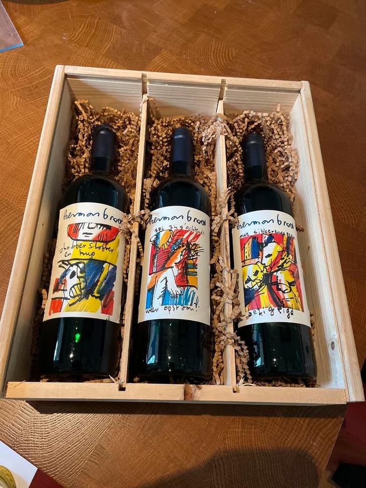 Jubileum uitgave Herman Brood flessen wijn, Verzamelen, Wijnen, Nieuw, Rode wijn, Frankrijk, Ophalen