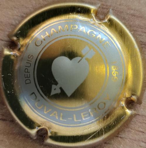 Champagnecapsule Duval-Leroy Medium Hart grijs & goud nr.35, Verzamelen, Wijnen, Nieuw, Champagne, Frankrijk, Ophalen of Verzenden