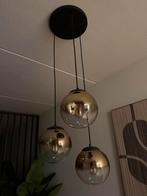 Hanglamp goud/zwart, Huis en Inrichting, Lampen | Hanglampen, Ophalen of Verzenden, Zo goed als nieuw, Glas, 50 tot 75 cm