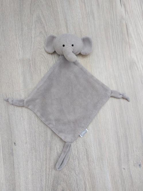 Knuffel knuffeldoekje Jollein olifant grijs L238, Kinderen en Baby's, Speelgoed | Knuffels en Pluche, Zo goed als nieuw, Olifant