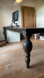 Houten Eettafel / Bureau - Robuust en Stijlvol, Huis en Inrichting, Ophalen, Gebruikt, 100 tot 150 cm, Eikenhout