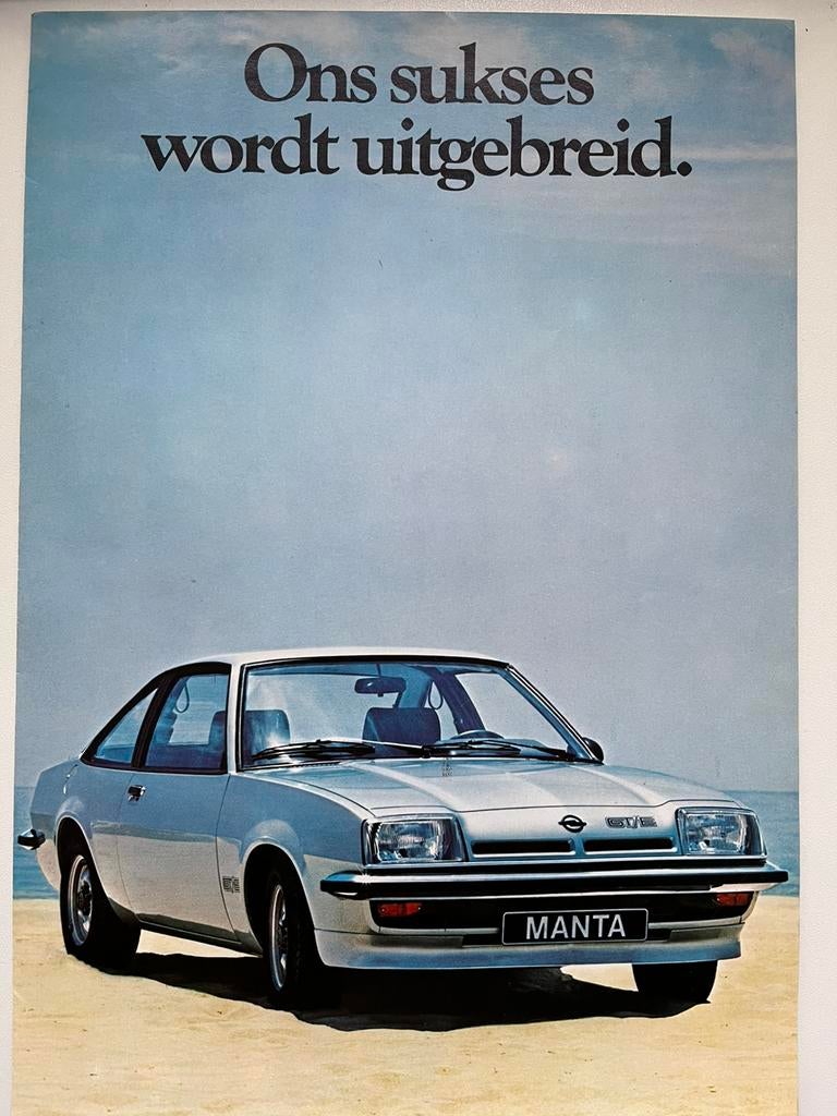 NL | Folder Opel Manta CC | 1978 - 1979, Ophalen of Verzenden, Zo goed als nieuw, Opel
