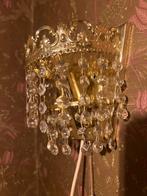 Vintage wandlamp- goudkleurig metaal, Huis en Inrichting, Lampen | Wandlampen, Ophalen of Verzenden, Zo goed als nieuw, Metaal