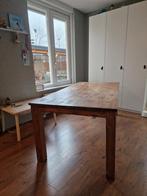Eetkamer tafel teak massief zwaar, Huis en Inrichting, Tafels | Eettafels, Ophalen, 200 cm of meer, 50 tot 100 cm, Vijf personen of meer