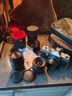 Mooie jaren 70 Praktica Super TL3 35mm SLR camera met 3 lenz, Audio, Tv en Foto, Fotocamera's Analoog, Ophalen of Verzenden, Gebruikt