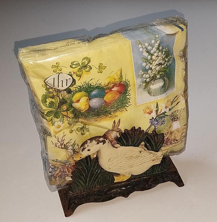 Brocante Gietijzeren servethouder, Huis en Inrichting, Keuken | Keukenbenodigdheden, Gebruikt, Ophalen of Verzenden